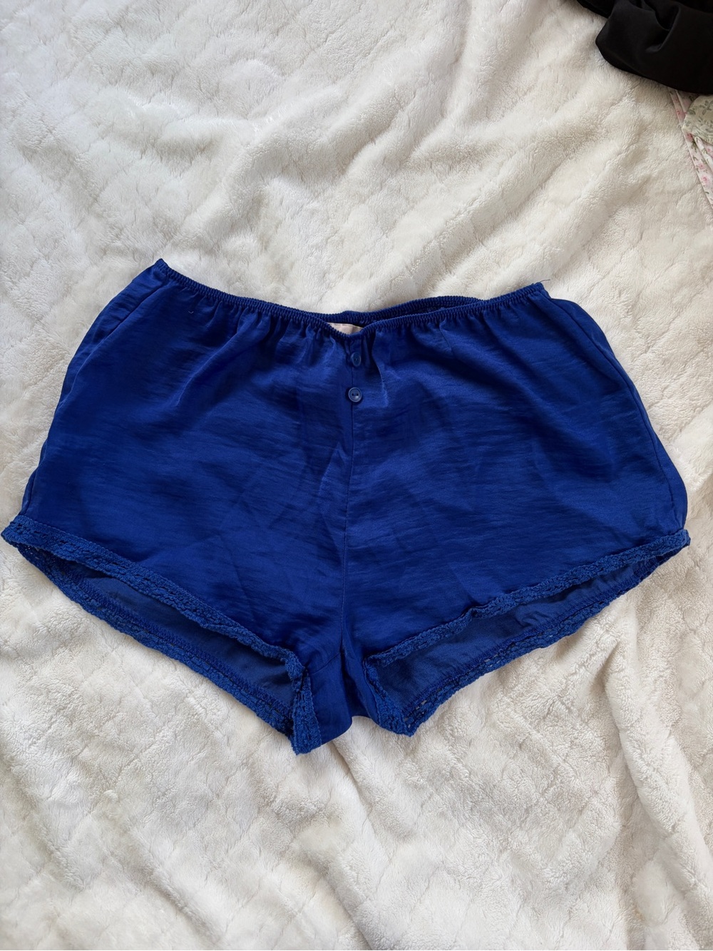 LOVE by GAP blue sleep shorts lace trim